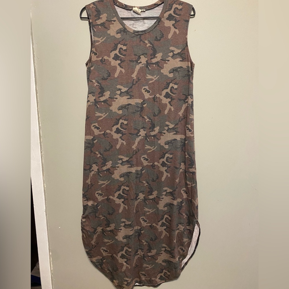 Camouflage Print T-Shirt dress